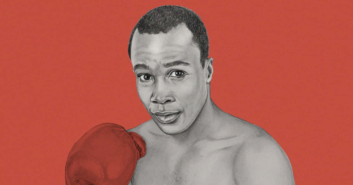 Ray Leonard, red gloves, solid red background, SD Desktop Wallpaper