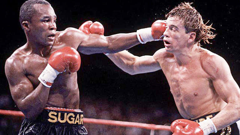 Ray Leonard, boxing ring, sweat, SD Desktop Wallpaper