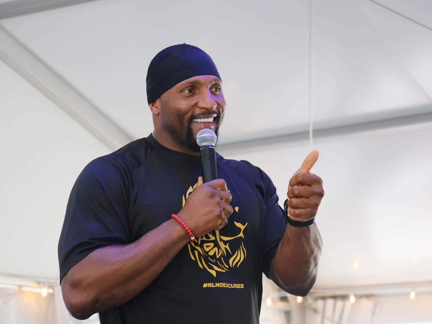 Ray Lewis, black t-shirt, headband, HD Desktop Wallpaper
