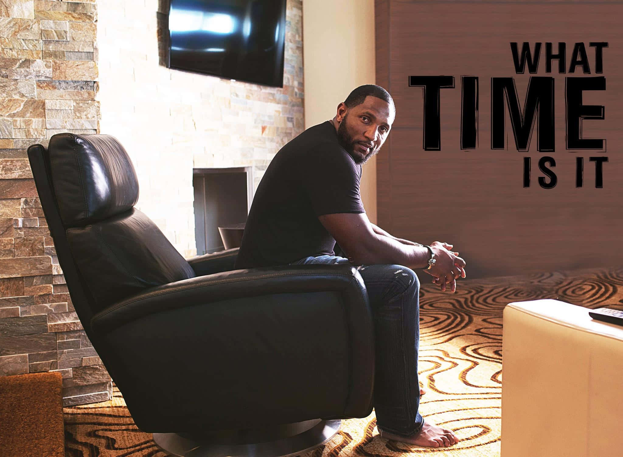 Ray Lewis, black leather recliner, modern living room, Full HD Desktop Wallpaper