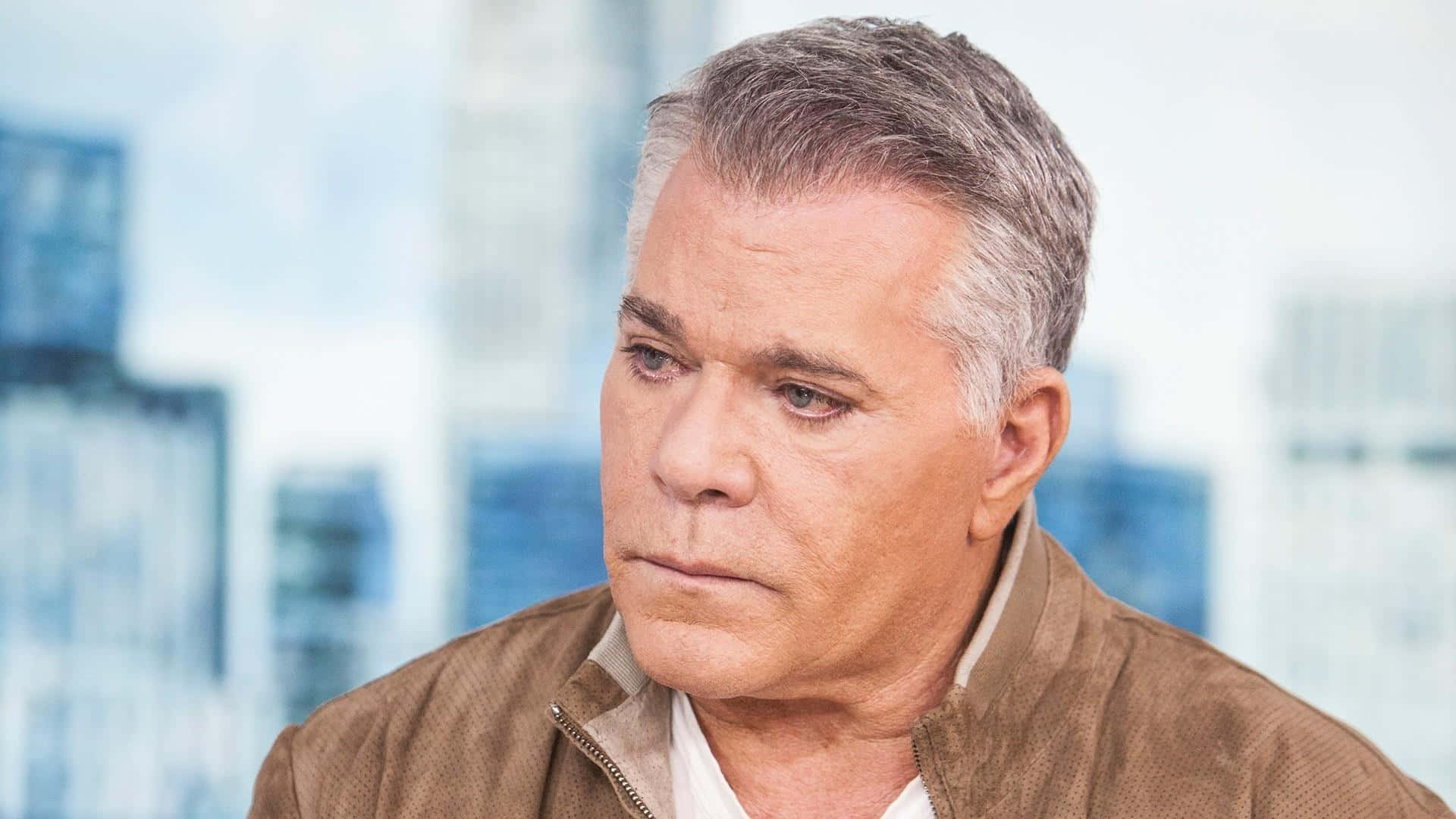 Ray Liotta, brown jacket, graying hair, Full HD Desktop Wallpaper