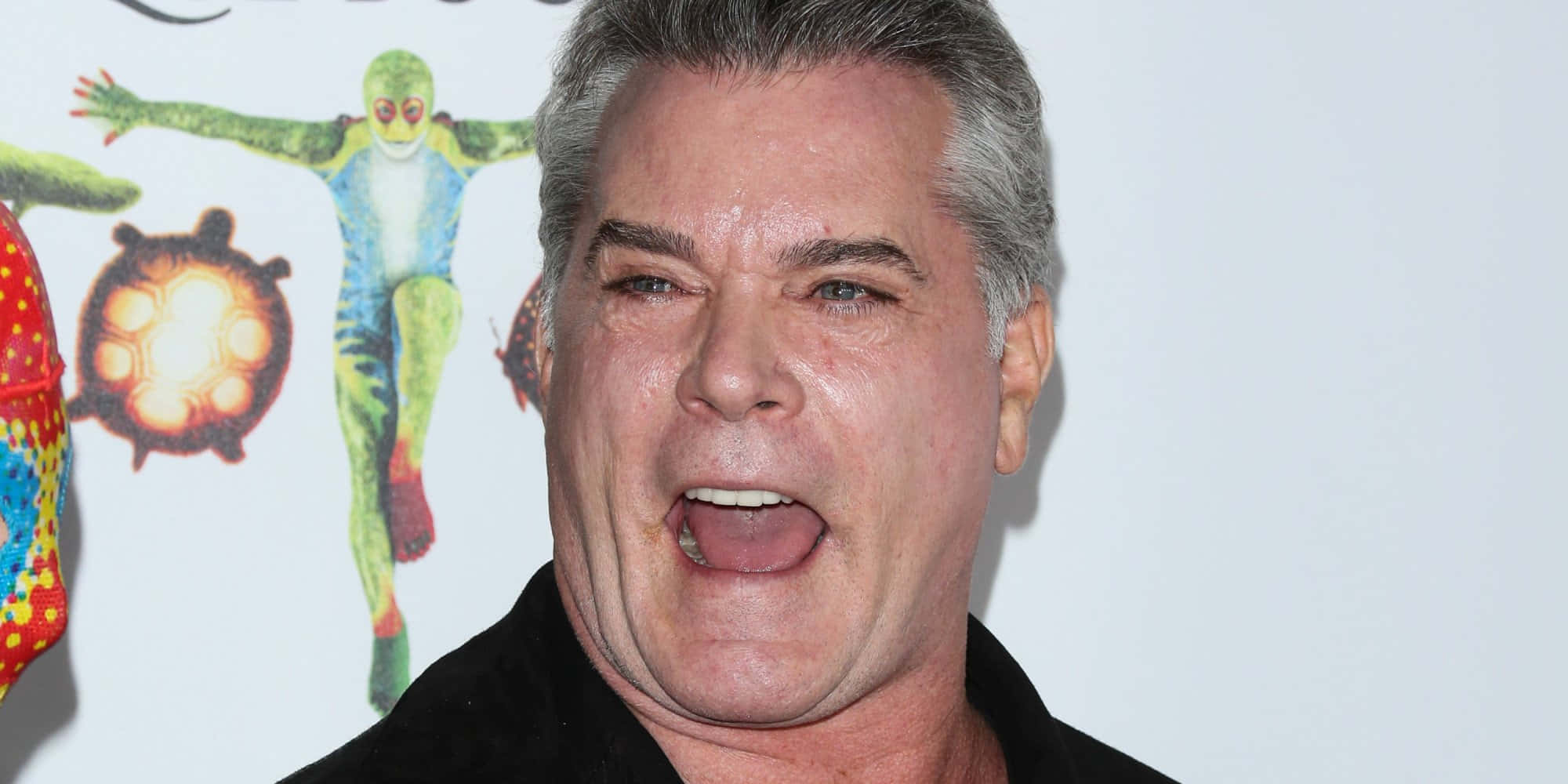 Ray Liotta, gray hair, black shirt, Full HD Desktop Wallpaper