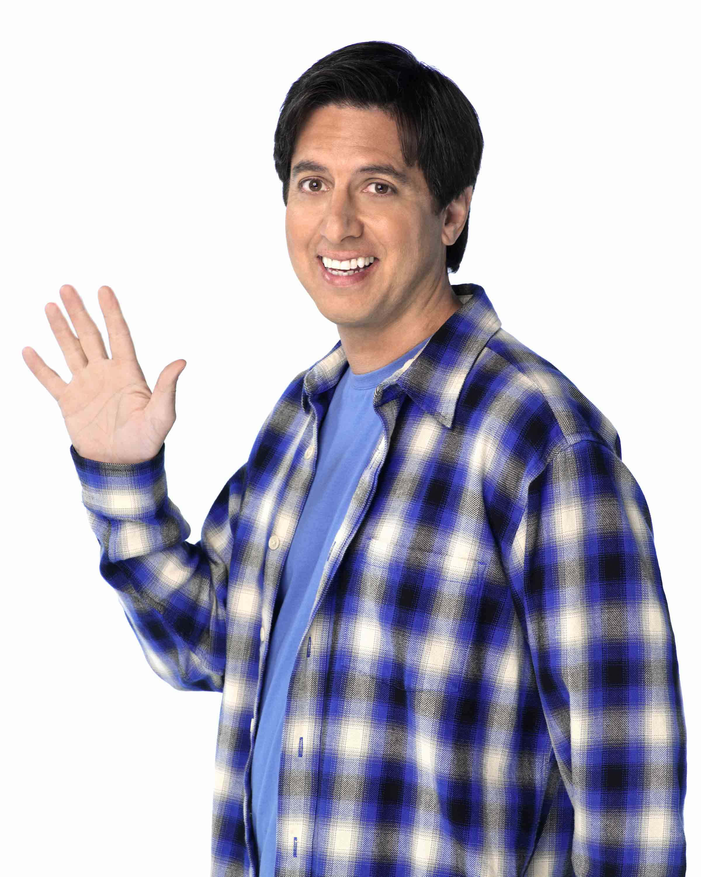 Ray Romano, blue plaid shirt, plain white background, 2K Phone Wallpaper