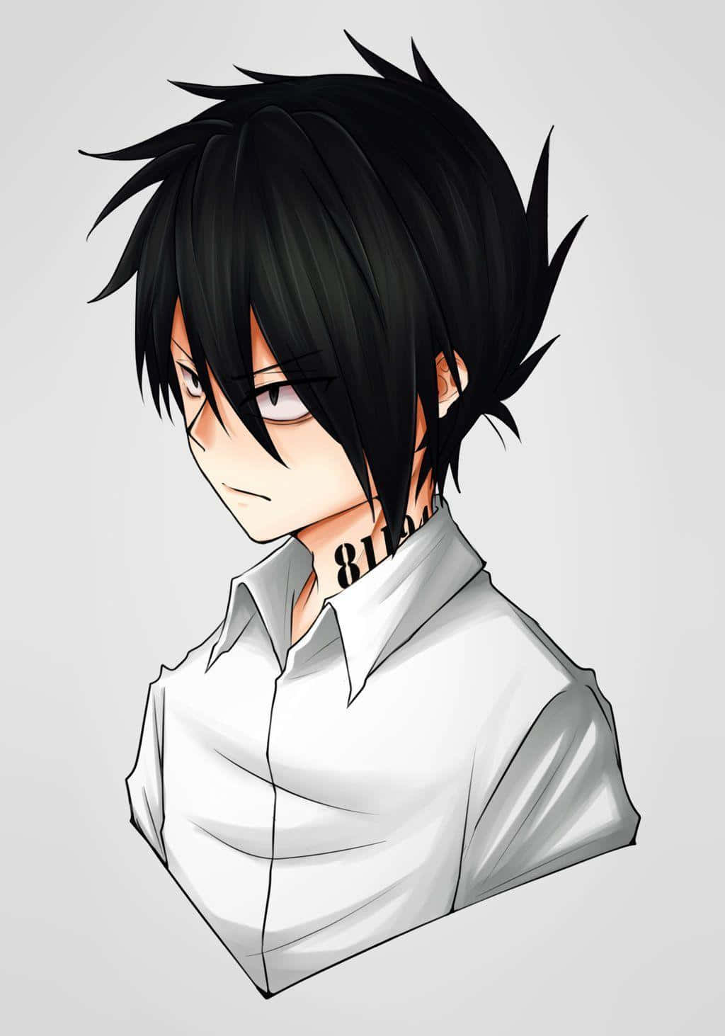 Ray, The Promised Neverland, spiky black hair, HD Phone Wallpaper