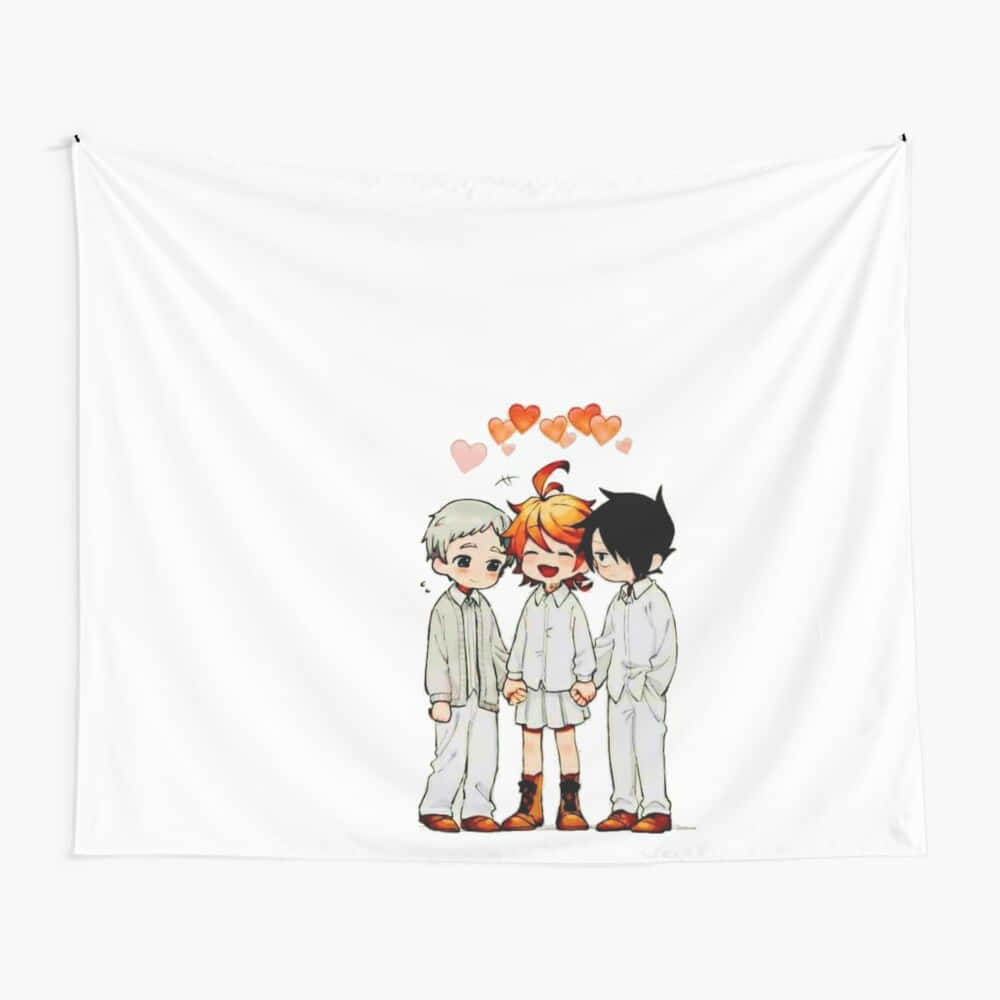 Ray, The Promised Neverland, chibi anime characters, SD Desktop Wallpaper