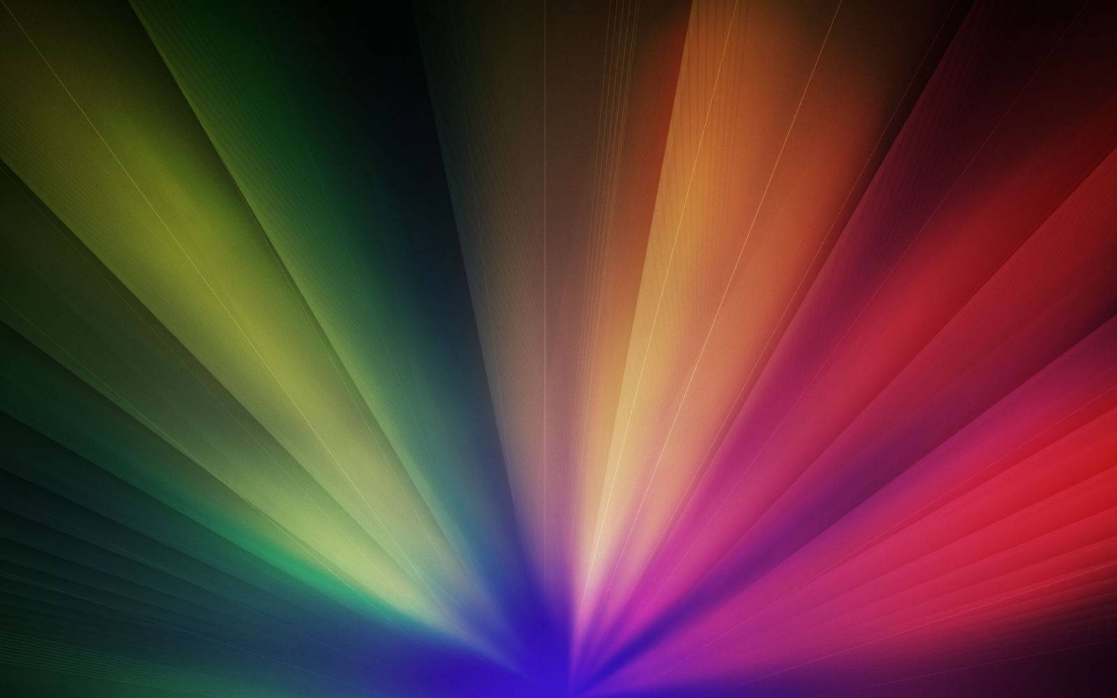 rainbow light rays, central point, dark background, HD Desktop Wallpaper