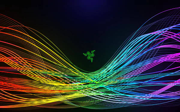 Razer Neon Rainbow 4K, neon light trails, rainbow hues, SD Desktop Wallpaper
