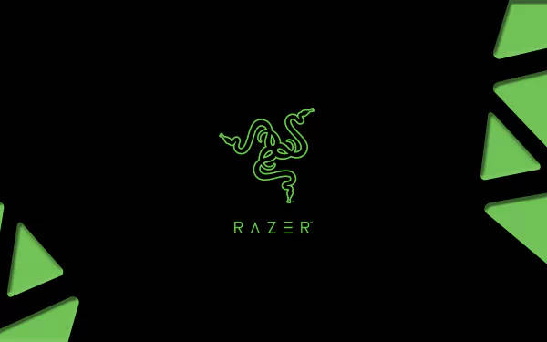 Razer, glowing green, black, SD Desktop Wallpaper