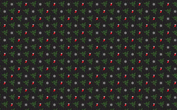 Razer 4K, red socks, green holly, SD Desktop Wallpaper