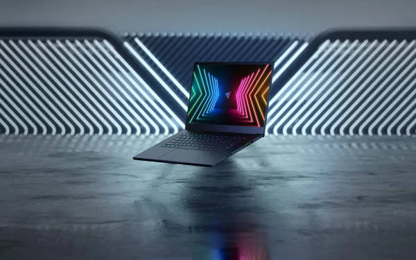 Razer, 4K, neon arrow graphics, SD Desktop Wallpaper