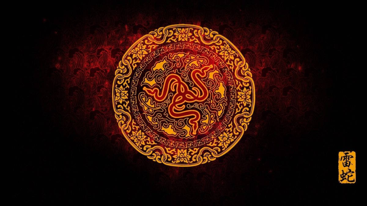 Razer 4K, Chinese Zodiac Style, fiery red, SD Desktop Wallpaper