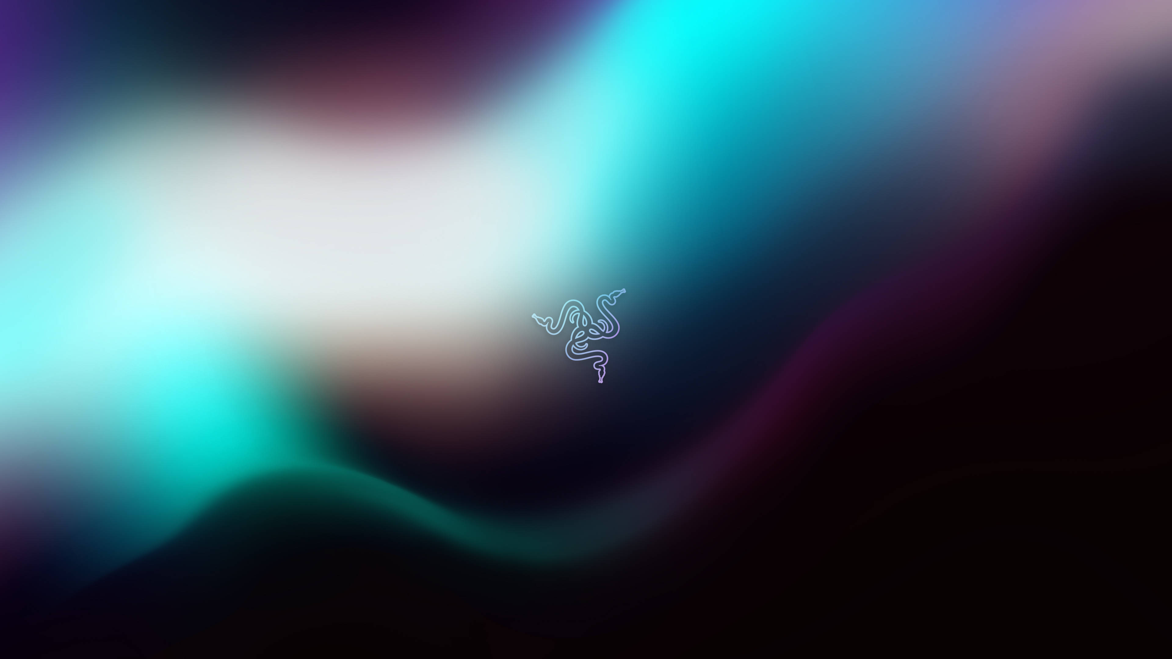 Razer PC, Razer logo, teal purple, 4K Desktop Wallpaper