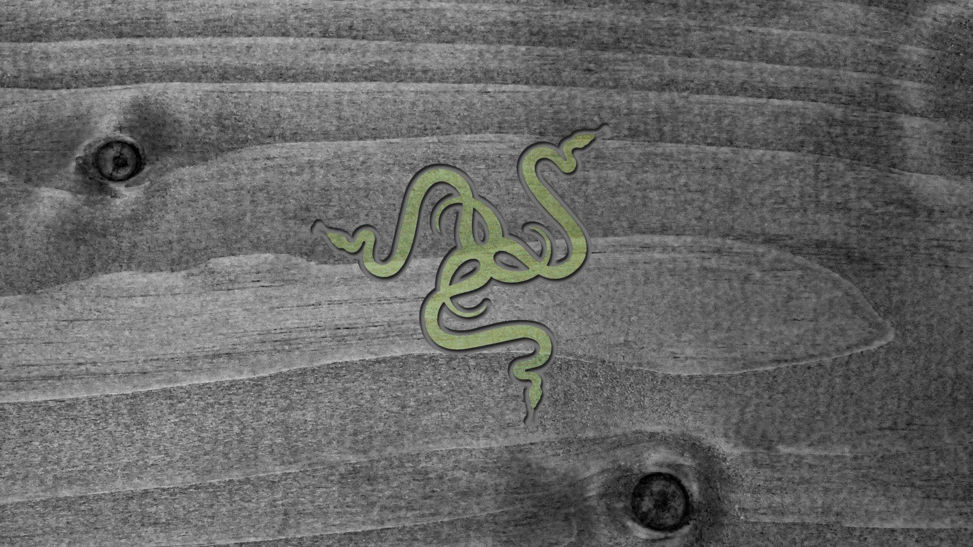 Razer PC, Razer logo, wooden background, Full HD Desktop Wallpaper