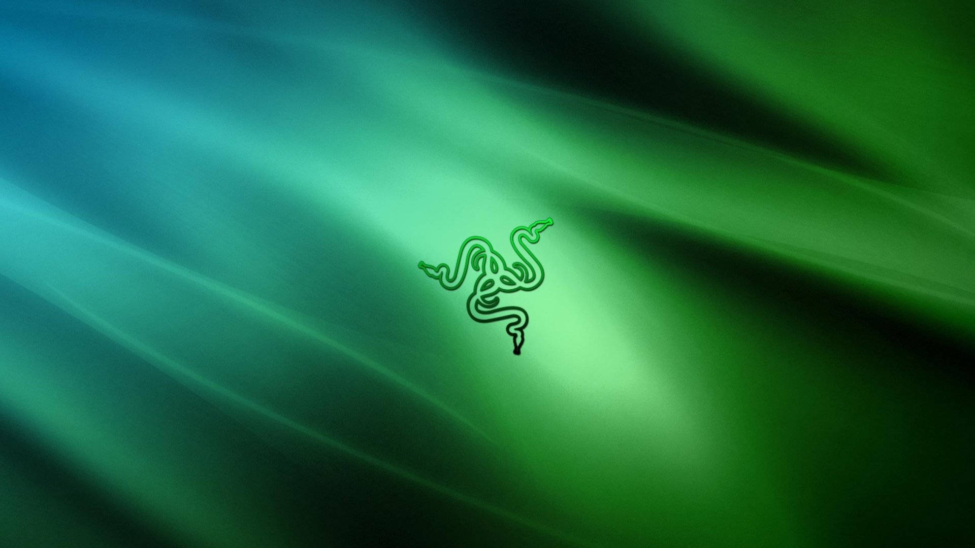 Razer PC, green gradient, teal and dark green, Full HD Desktop Wallpaper