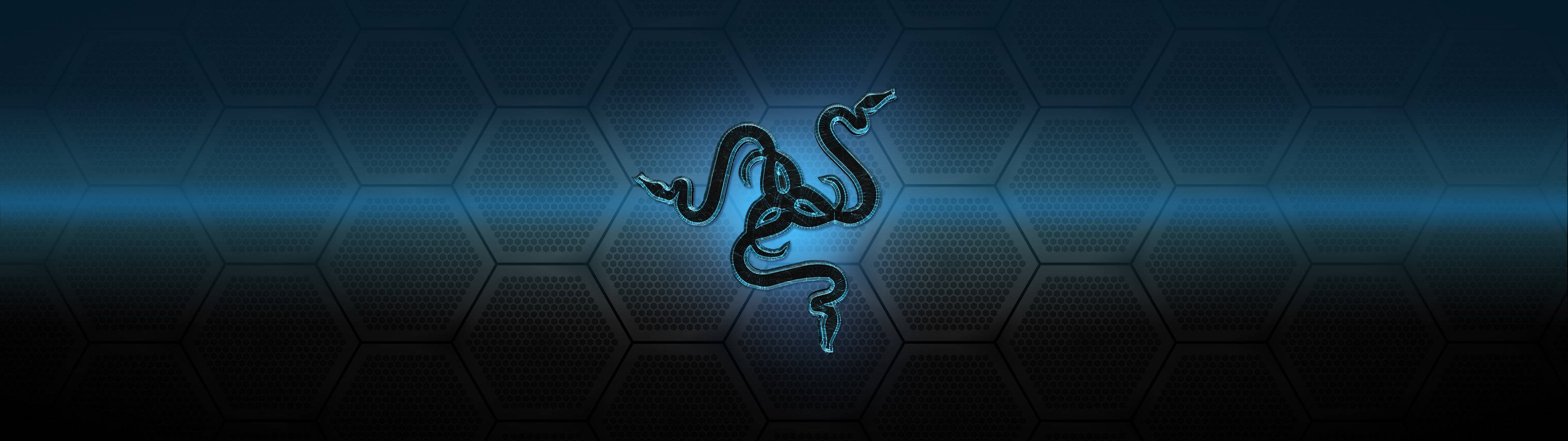 Razer PC, Razer logo, hexagon tiles, 4K Desktop Wallpaper