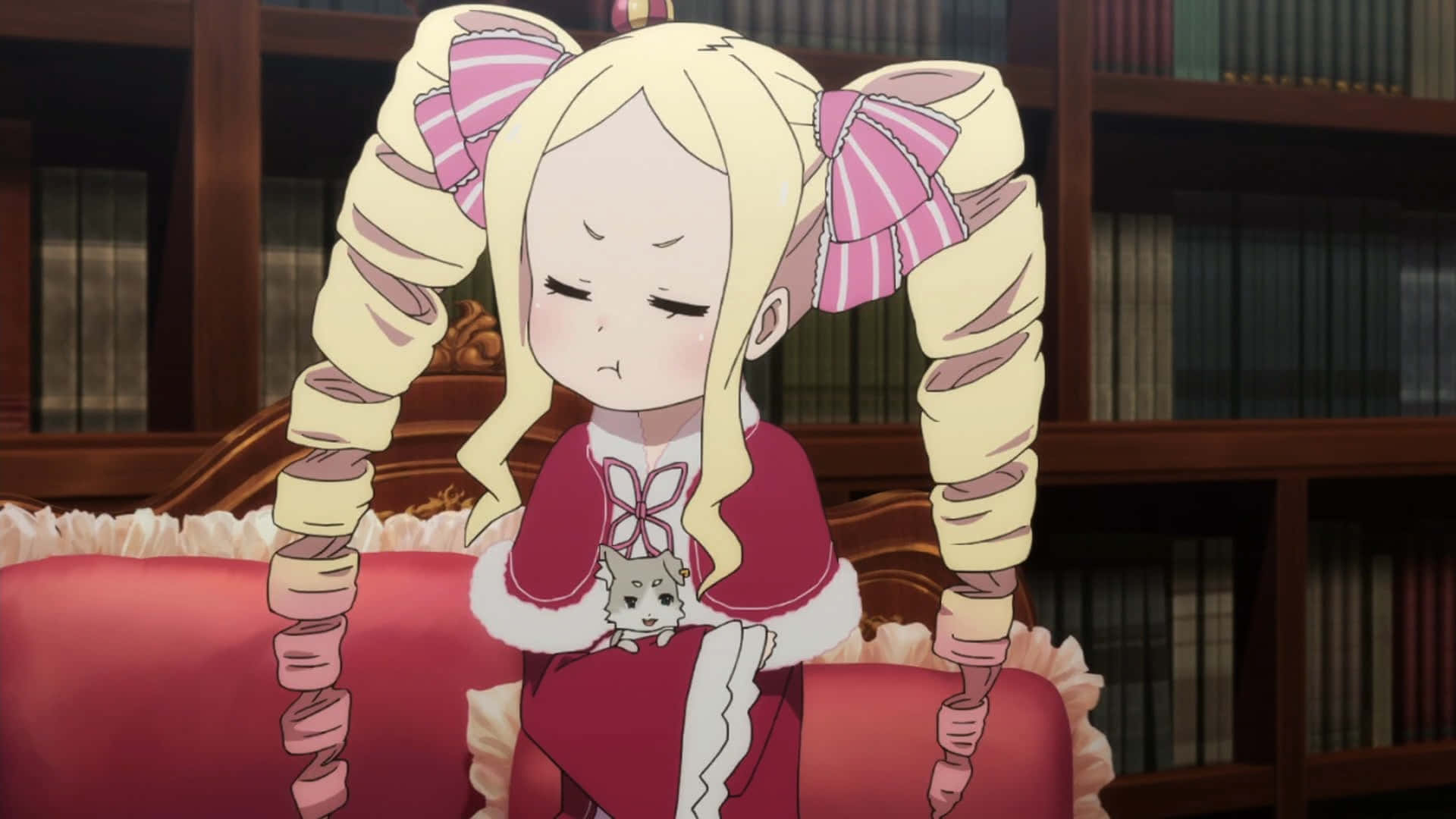Re Zero Beatrice, Beatrice, magic library, Full HD Desktop Wallpaper