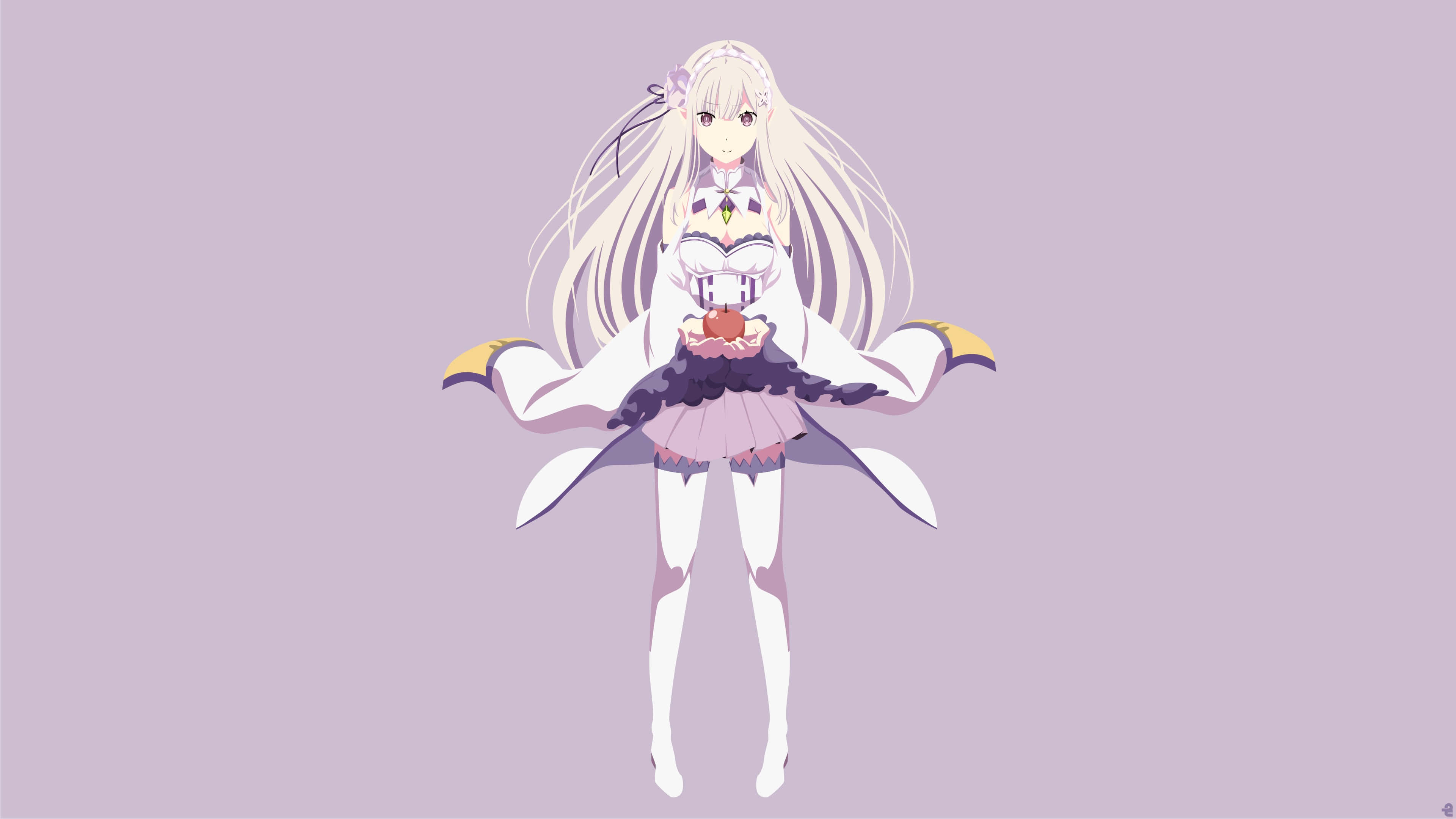 Re Zero, Emilia, half-elf heroine, 4K Desktop Wallpaper