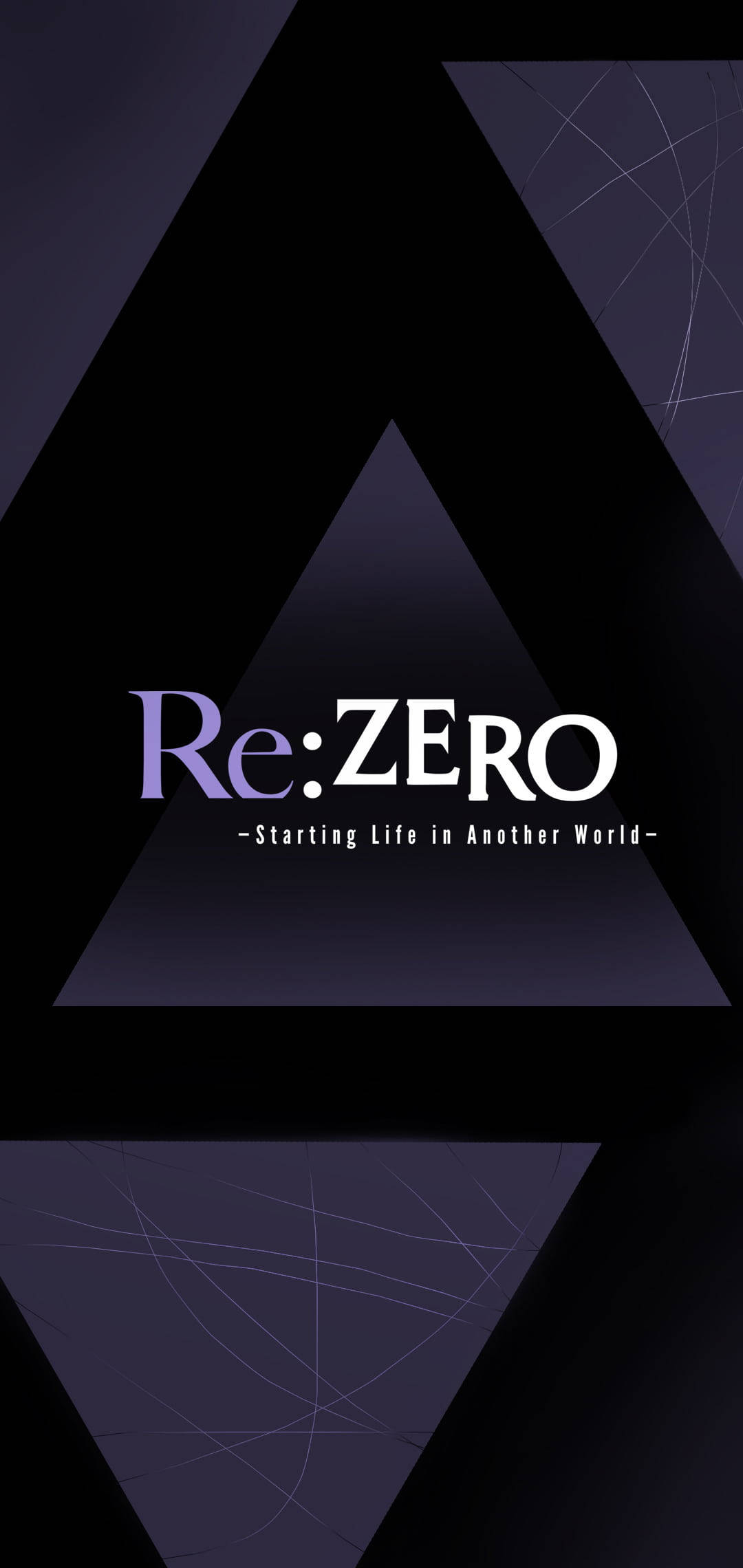 Re:ZERO, logo, geometric triangles, Full HD Phone Wallpaper