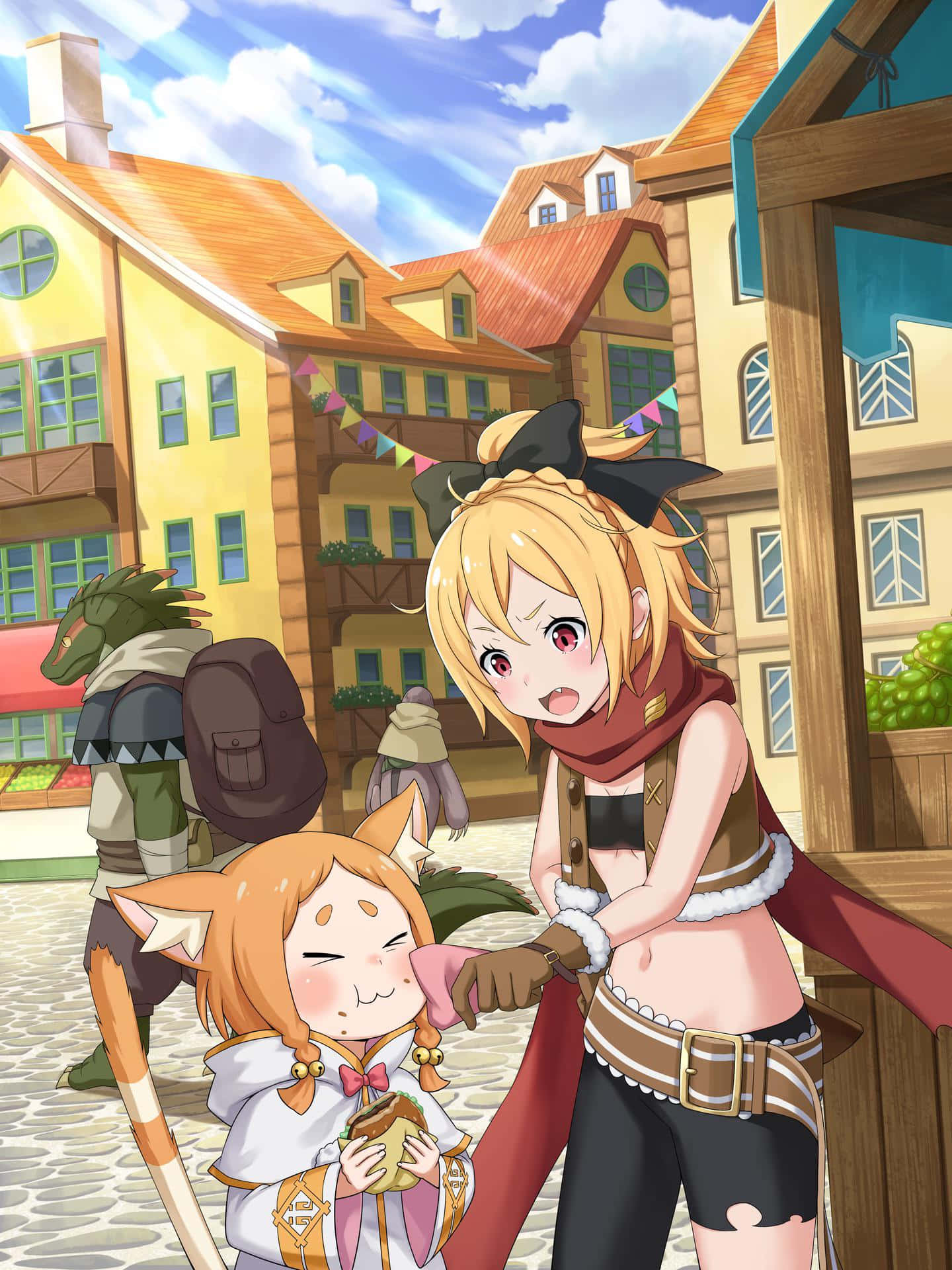 Re:Zero, cat ears, blonde adventurer, Full HD Phone Wallpaper