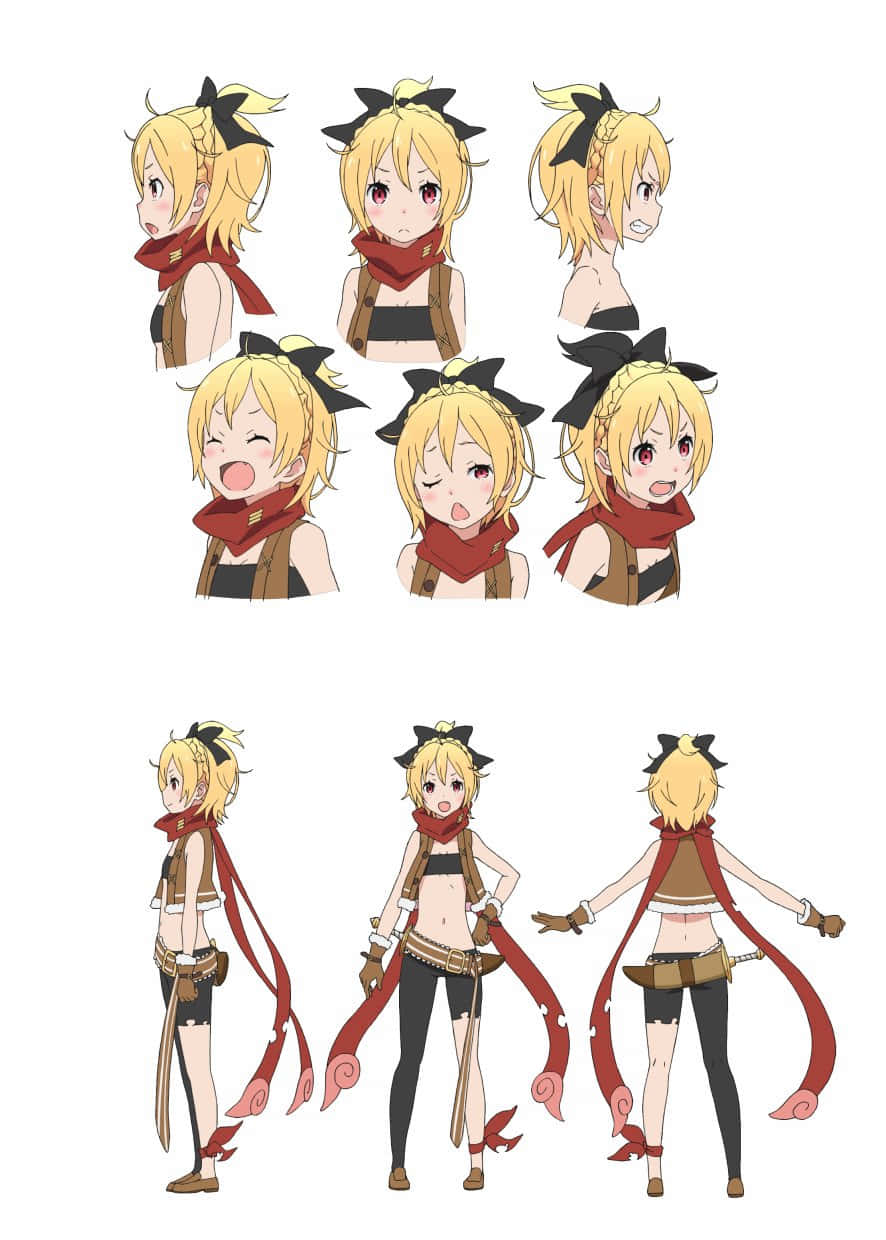 Re: Zero, blonde girl, red scarf, SD Phone Wallpaper
