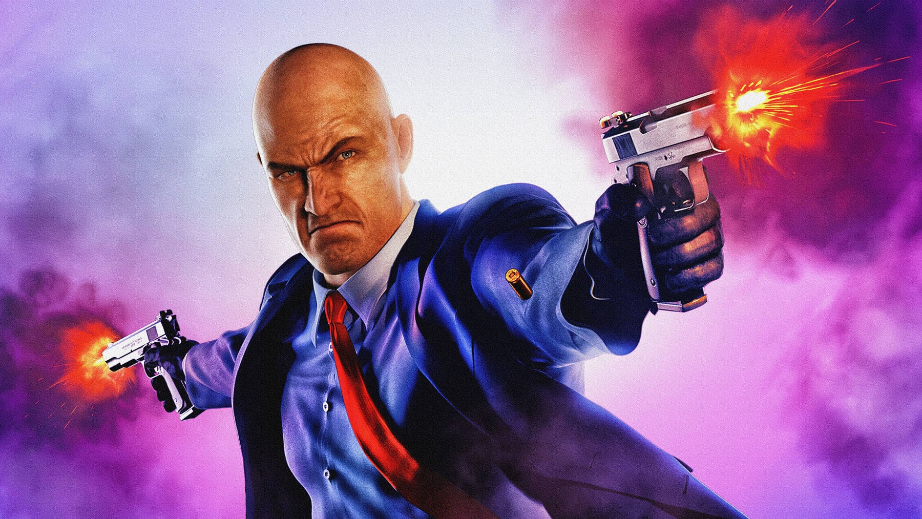 Real Hitman, blue suit, red tie, HD Desktop Wallpaper