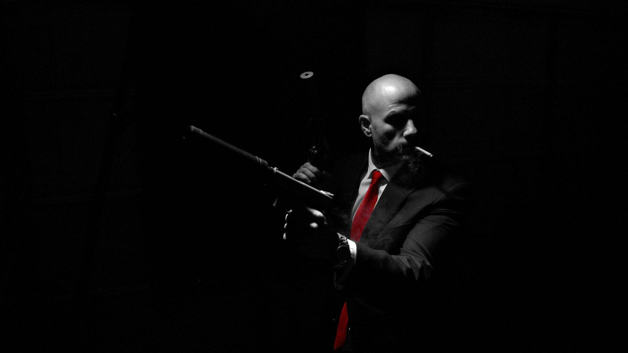 Real Hitman, bald man, suit, Full HD Desktop Wallpaper