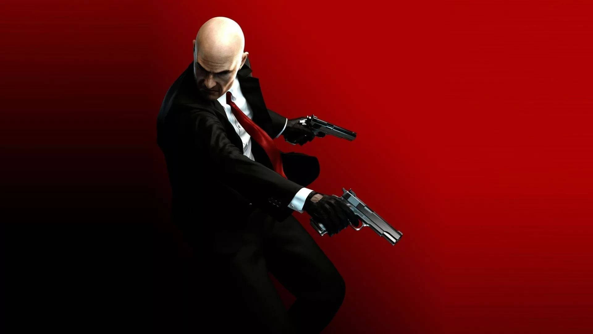 Real Hitman, black suit, red tie, Full HD Desktop Wallpaper