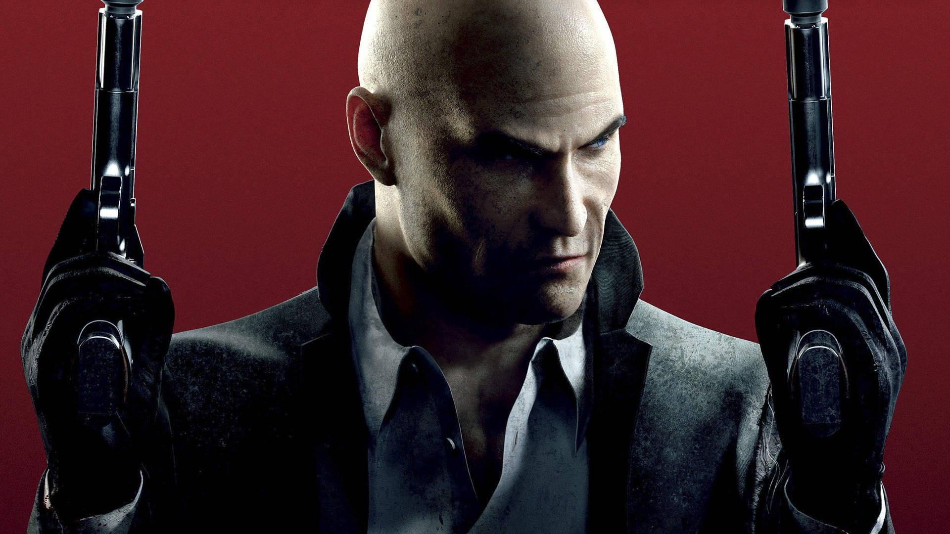 Real Hitman, bald man, dark suit, Full HD Desktop Wallpaper