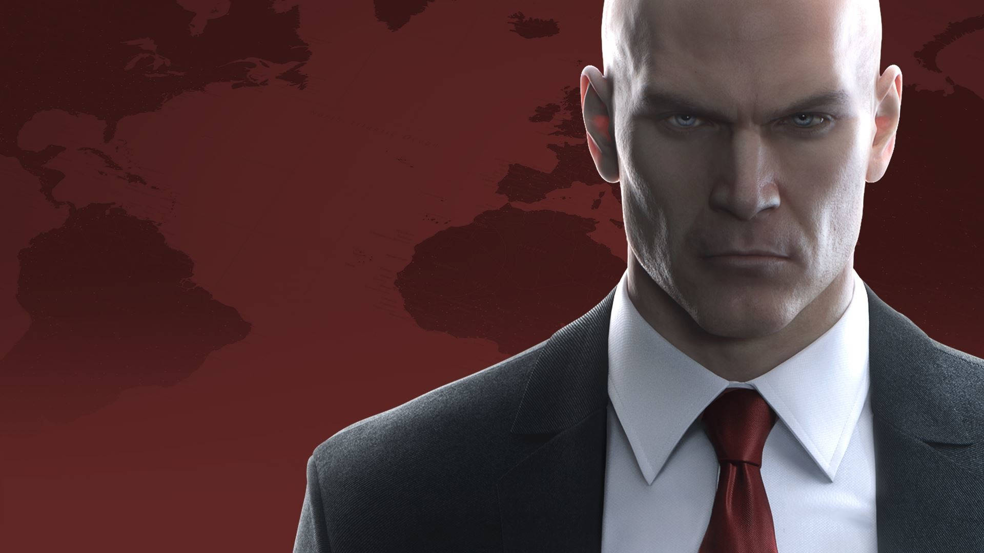 Hitman, dark suit, red tie, Full HD Desktop Wallpaper