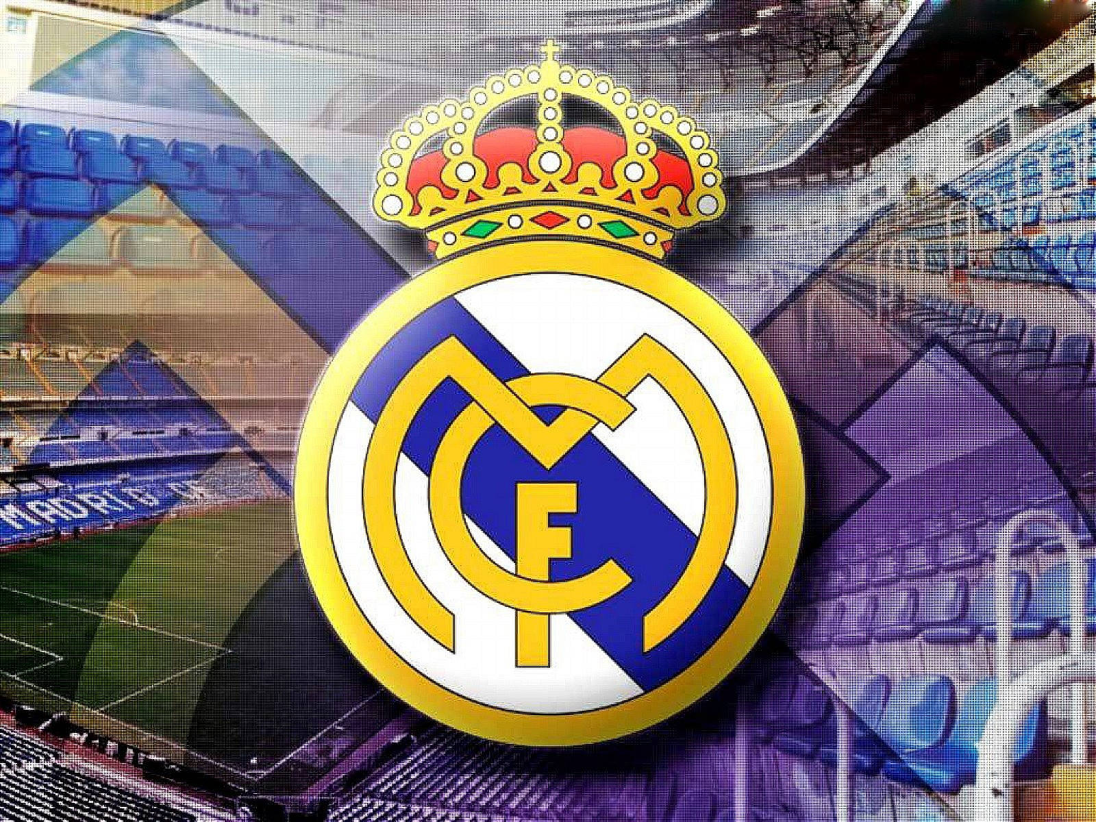 Real Madrid, colorful logo, crest, HD Desktop Wallpaper