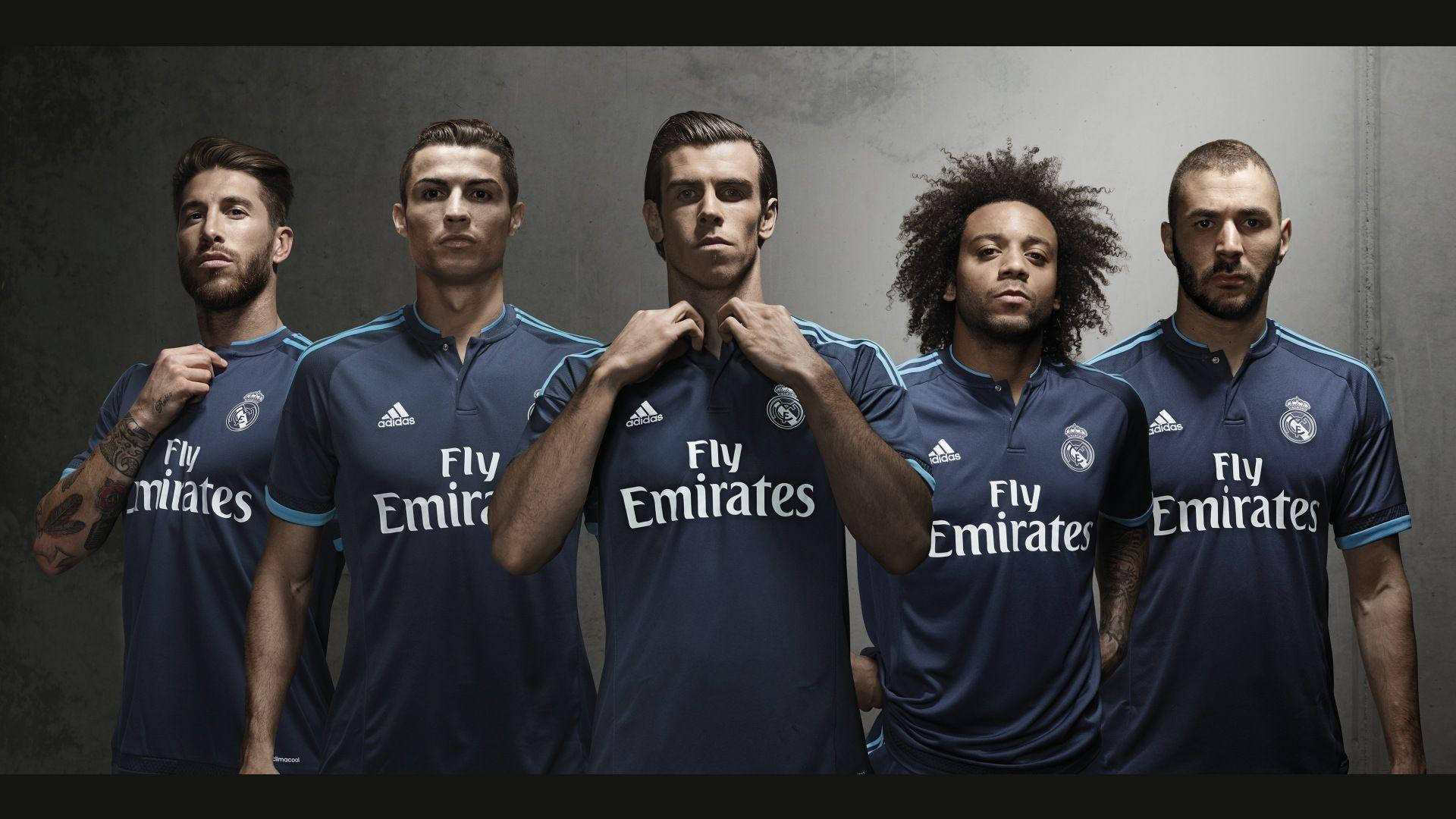 Real Madrid, blue jersey, navy blue, Full HD Desktop Wallpaper