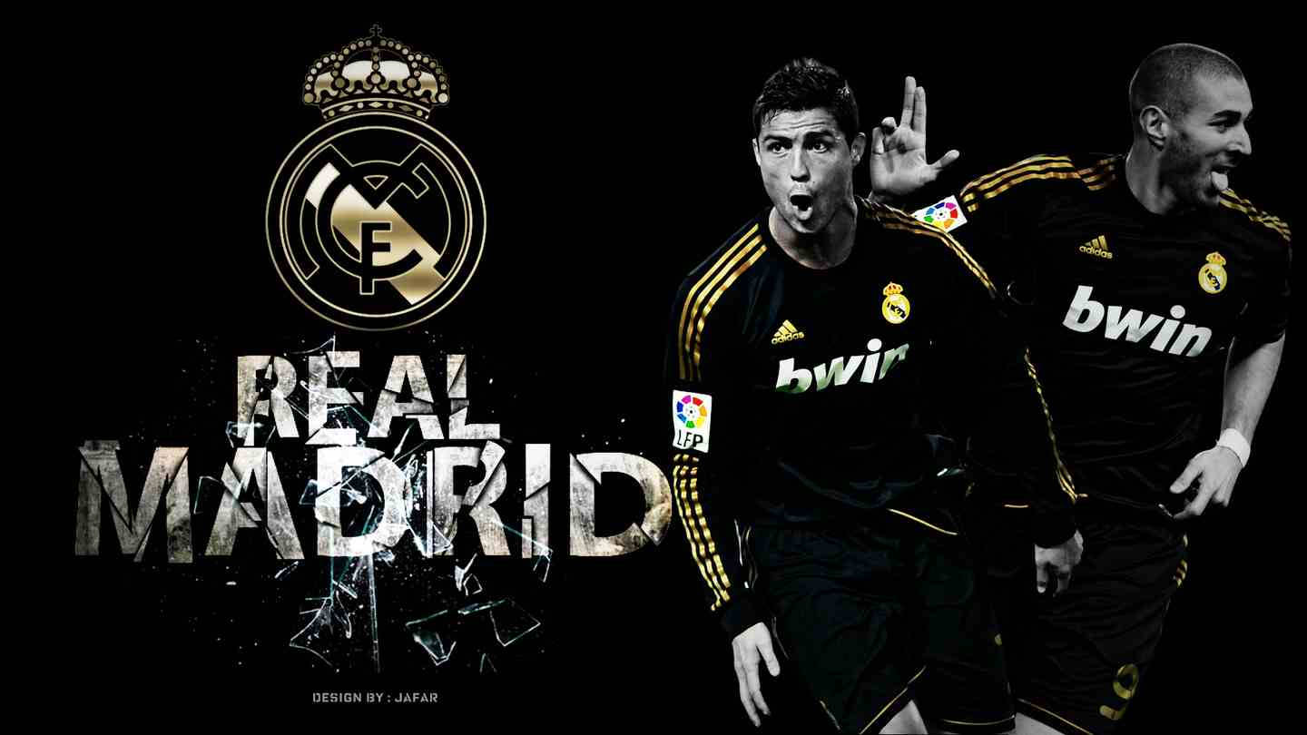 Real Madrid, gold, black kits, HD Desktop Wallpaper