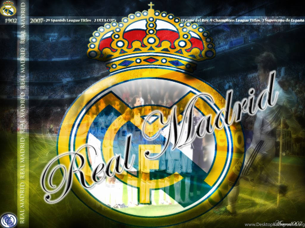Real Madrid, crest, crown, SD Desktop Wallpaper