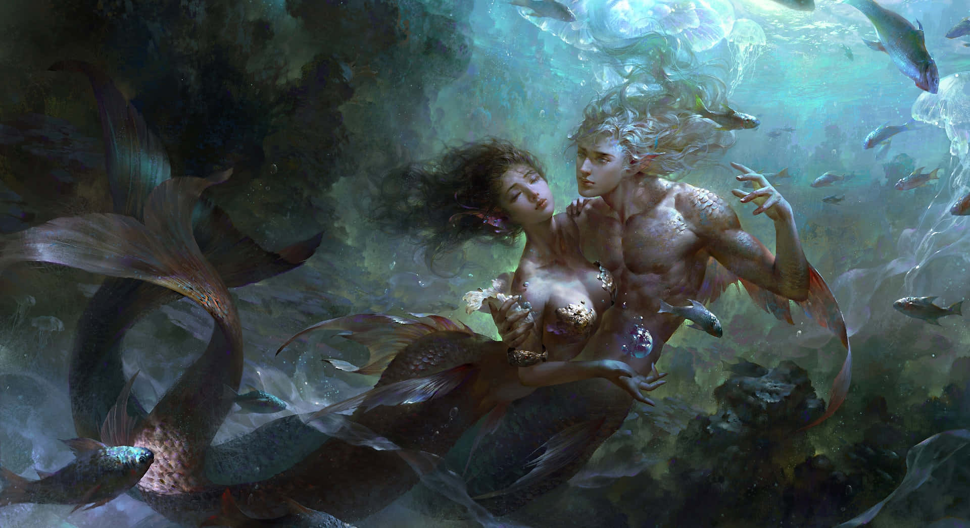 Real Mermaid, merman, mermaid, Full HD Desktop Wallpaper