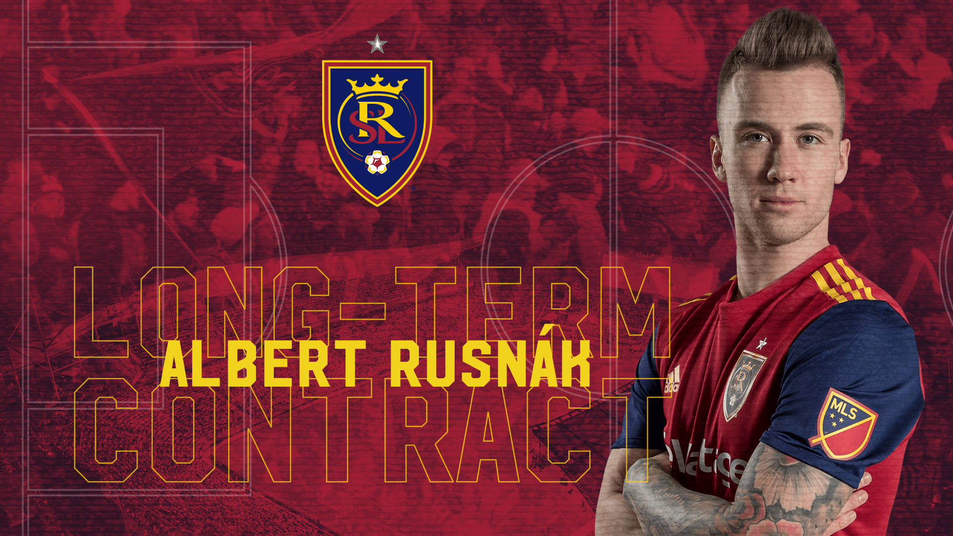 Albert Rusnah, Real Salt Lake, red and blue jersey, Full HD Desktop Wallpaper