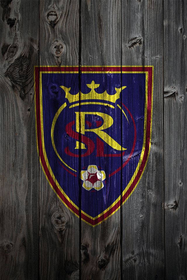 Real Salt Lake, rustic themed logo, crown, SD Phone Wallpaper