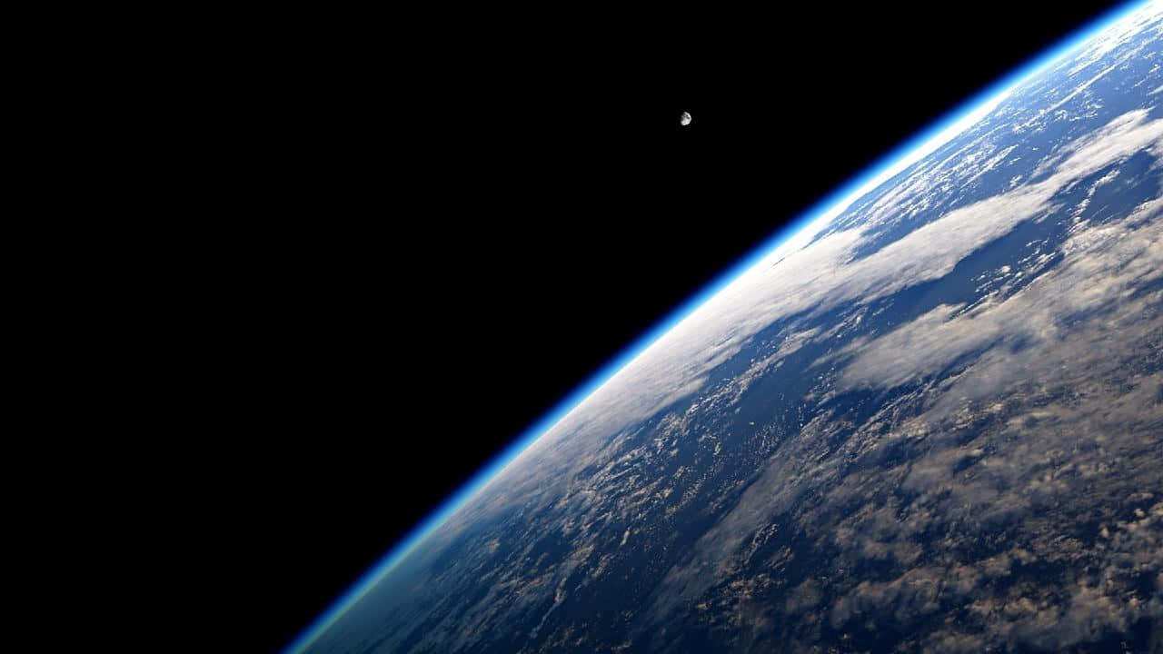 Earth, blue atmosphere, white clouds, HD Desktop Wallpaper