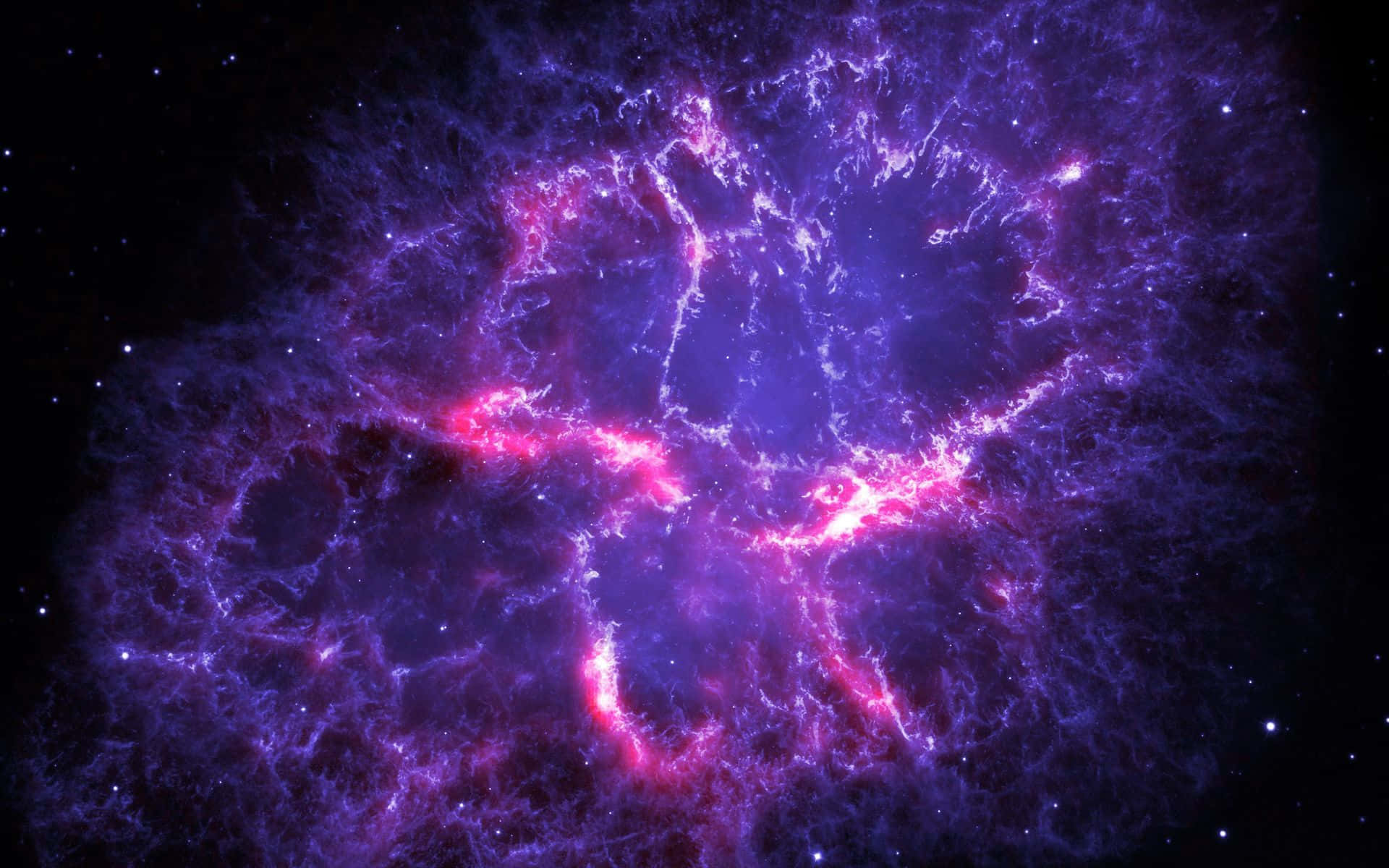 Real Space, cosmic nebula, electric purple, Full HD Desktop Wallpaper