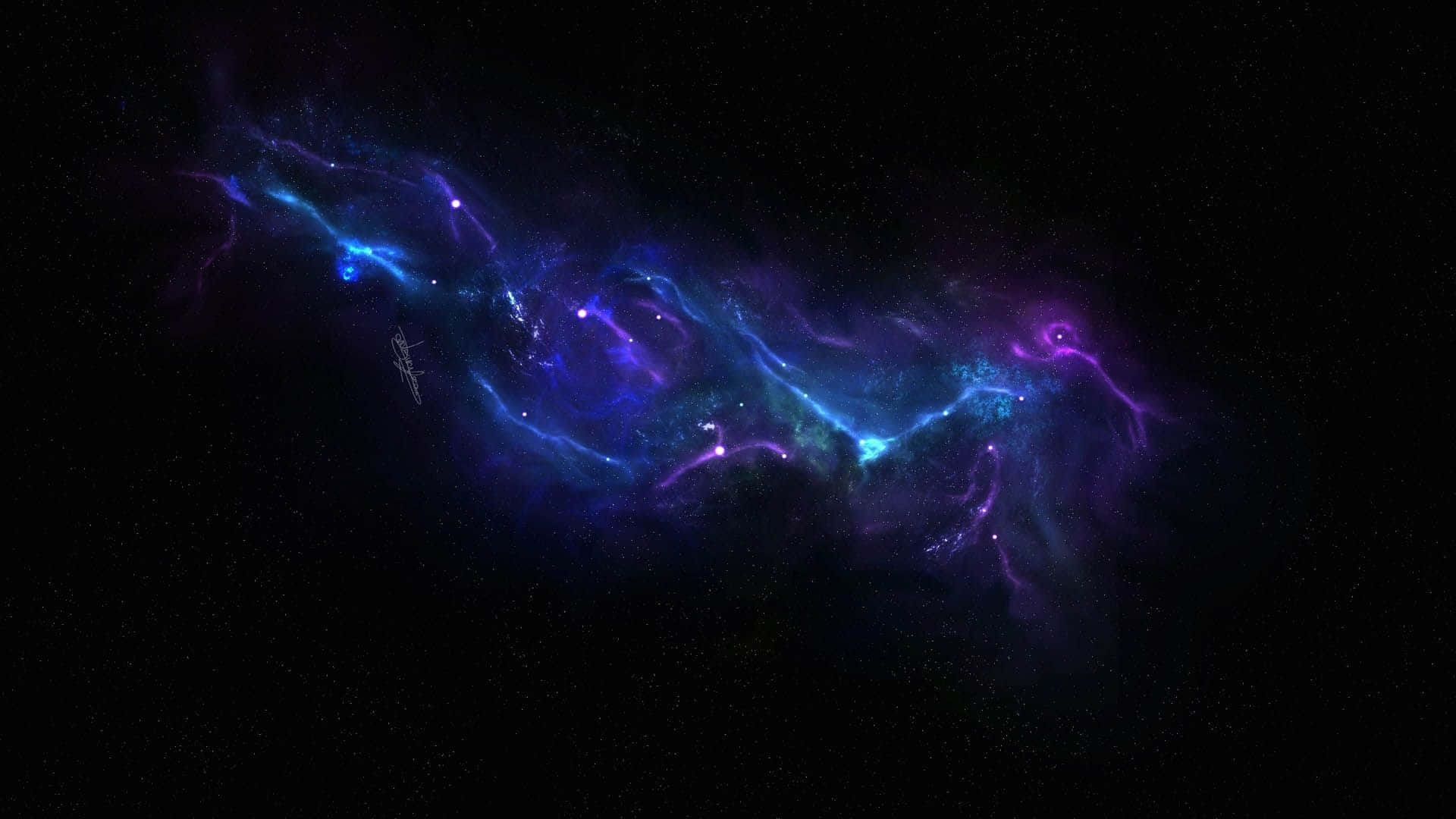 Real Space, blue, violet, Full HD Desktop Wallpaper