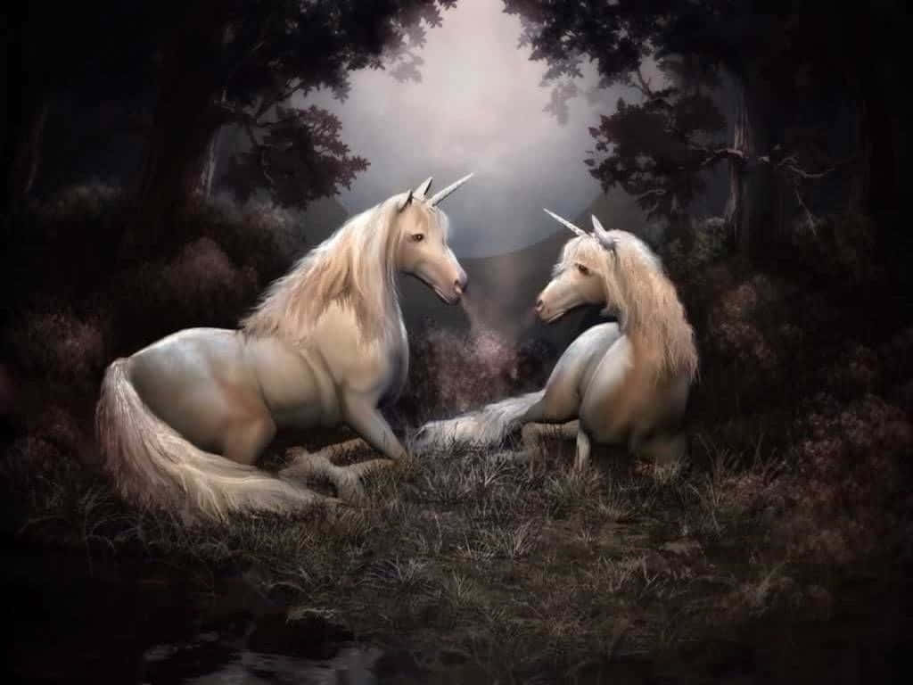 Real Unicorn, white unicorns, flowing manes, SD Desktop Wallpaper