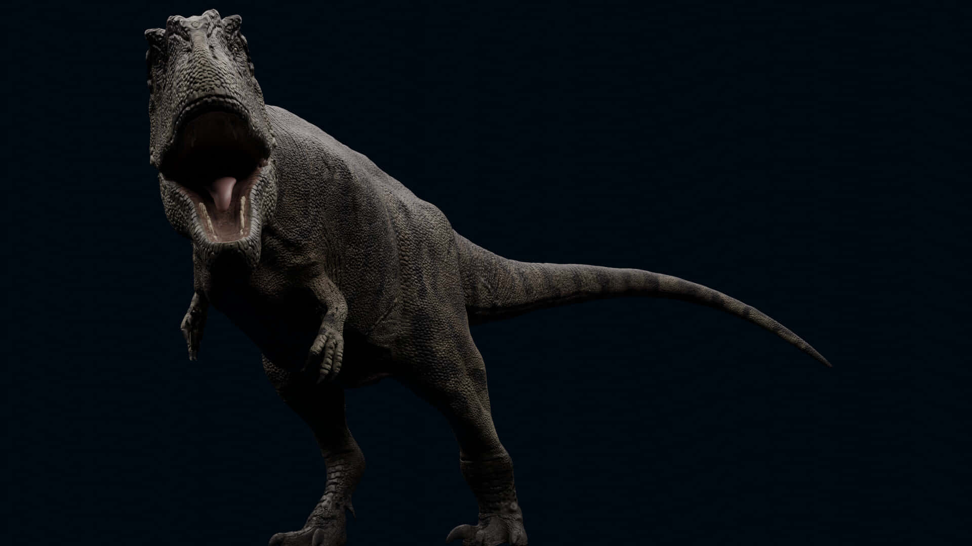 tyrannosaurus rex, textured gray skin, glowing eyes, Full HD Desktop Wallpaper
