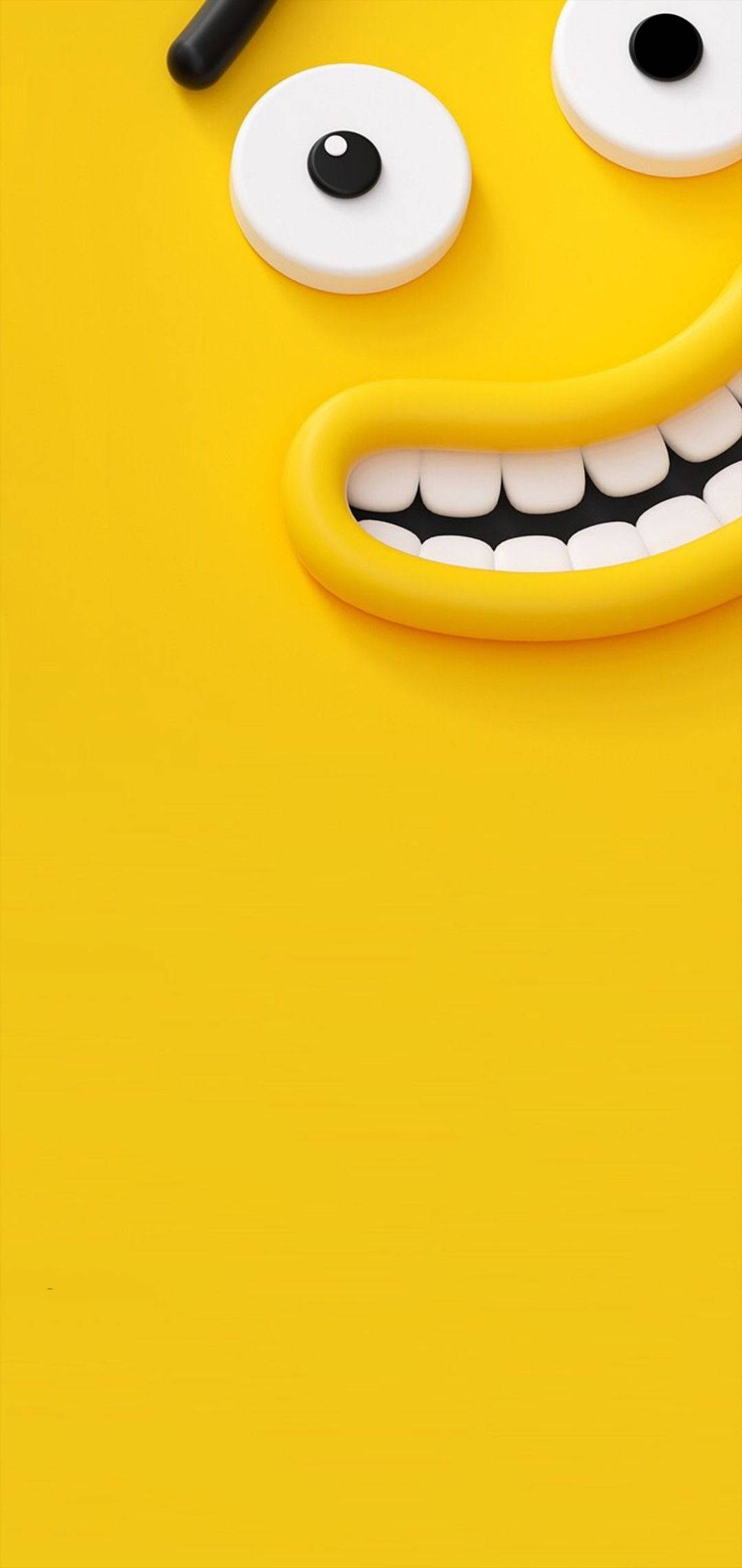 Realme 6, punch hole display, bright yellow, Full HD Phone Wallpaper