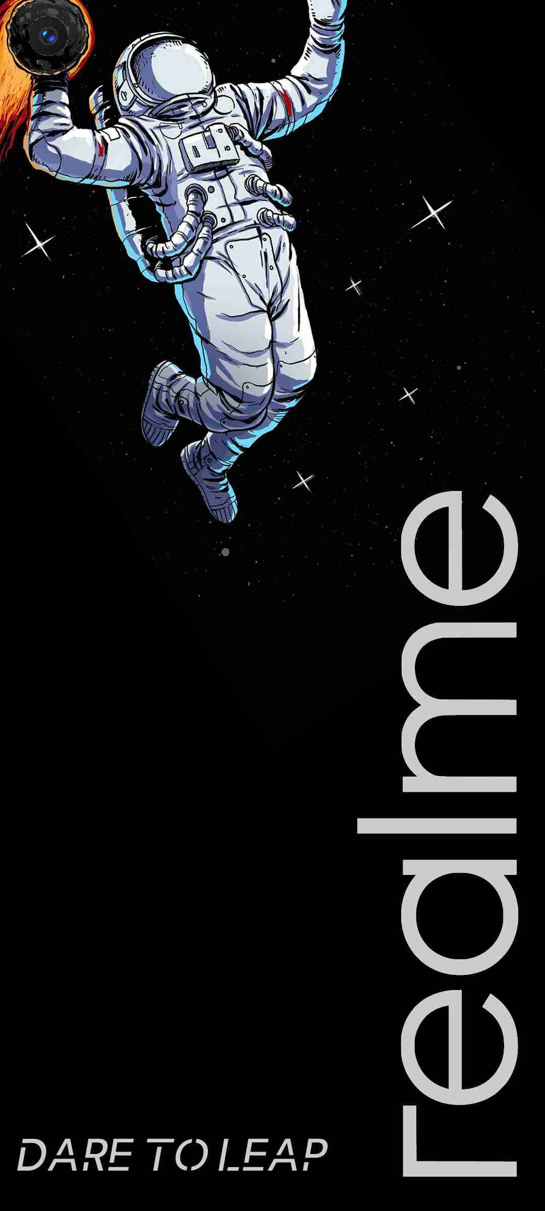 Realme 6 Punch Hole, astronaut, space, Full HD Phone Wallpaper