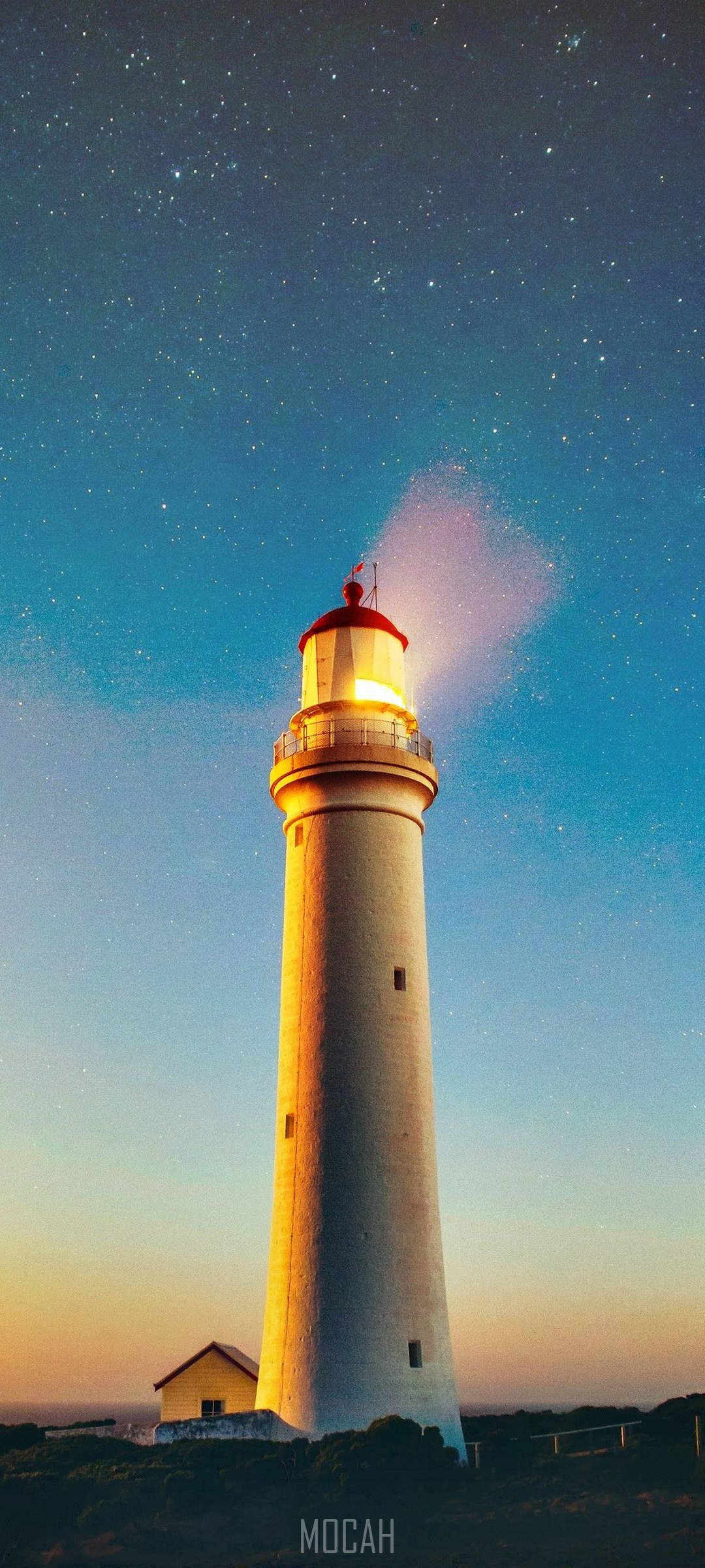 Realme 7 Pro, lighthouse, twilight sky, Full HD Phone Wallpaper