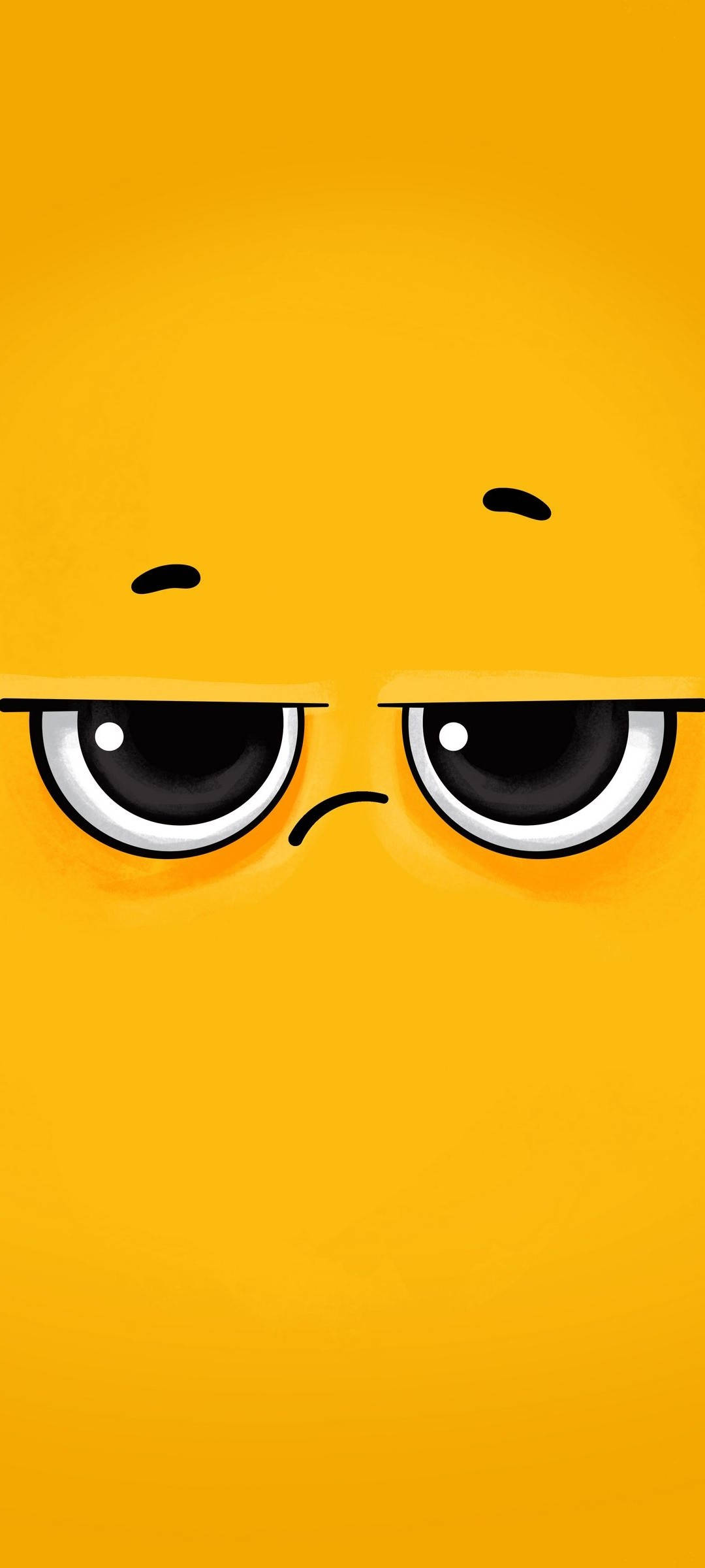 Realme 7 Pro, cartoon face, yellow, Full HD Phone Wallpaper