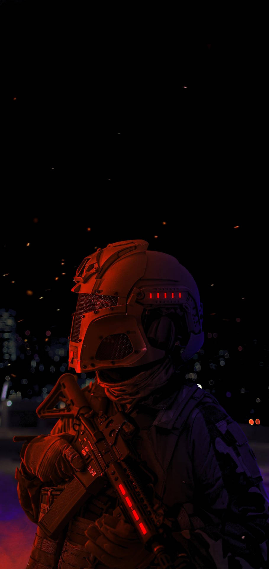 Realme 7 Pro, armored soldier, tactical gear, Full HD Phone Wallpaper
