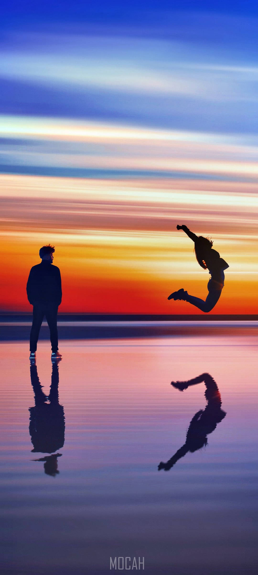 Realme 7, couple beach shoot, wet sand, Full HD Phone Wallpaper