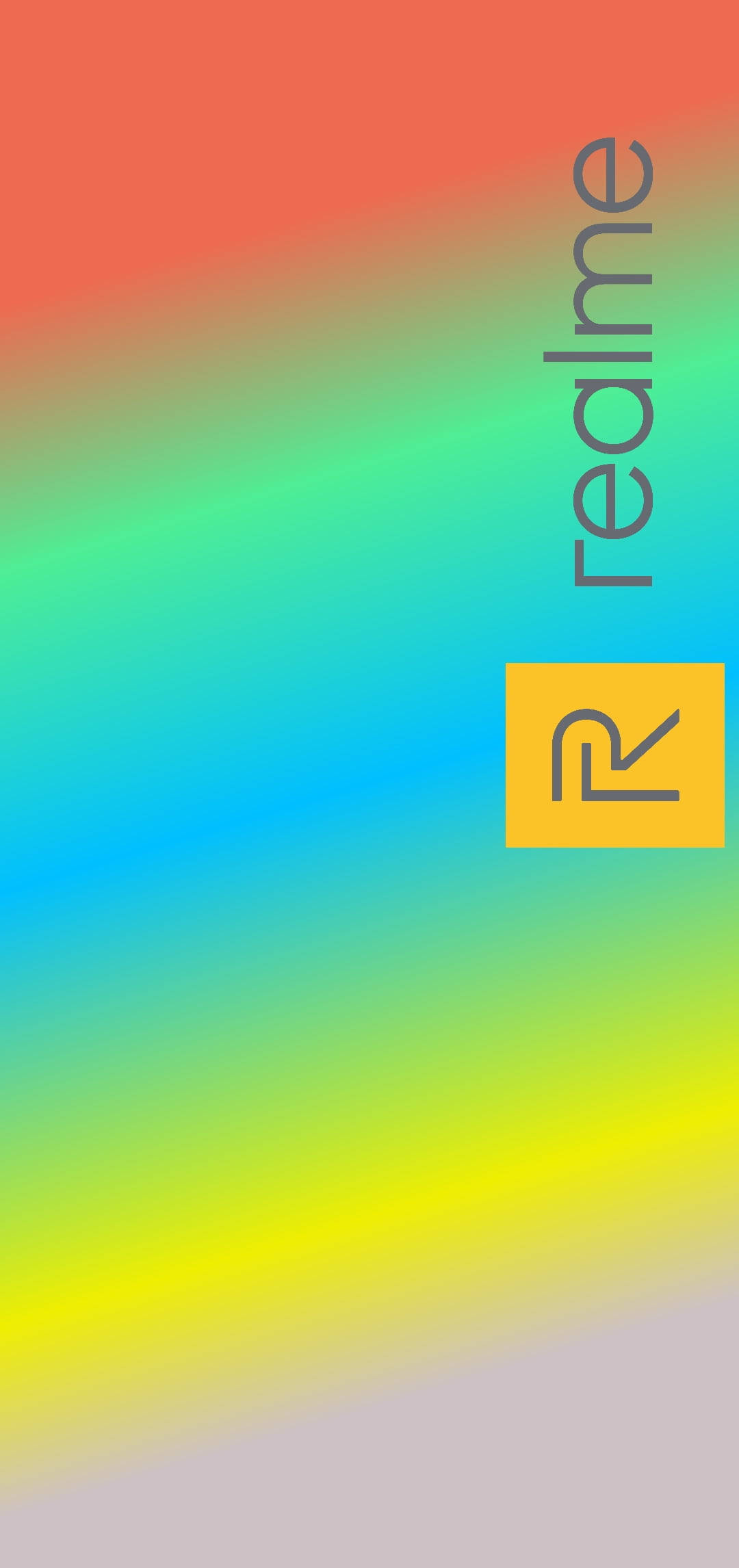 realme logo, rainbow gradient, brand mark, Full HD Phone Wallpaper