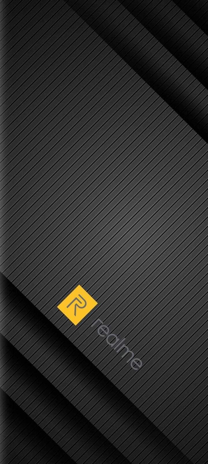 Realme Logo, black, yellow, HD Phone Wallpaper