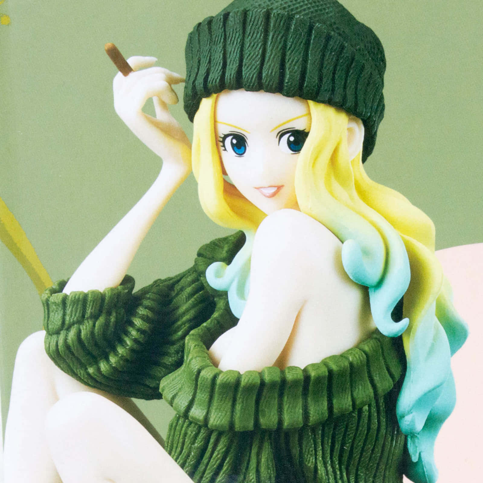 Rebecca Rossellini, blonde woman, green knit hat, HD Desktop Wallpaper